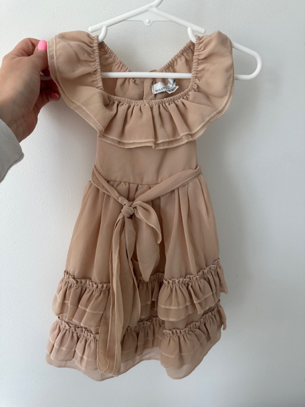 Bailey Blossom Ruffle Tie-Waist Girls' Dress